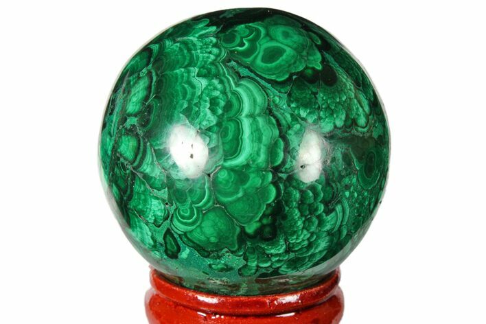 Polished Malachite Sphere - Congo #131843